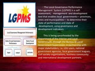 lgpms|DILG, DOH, DOT team up on new Local Governance Performance Mana.